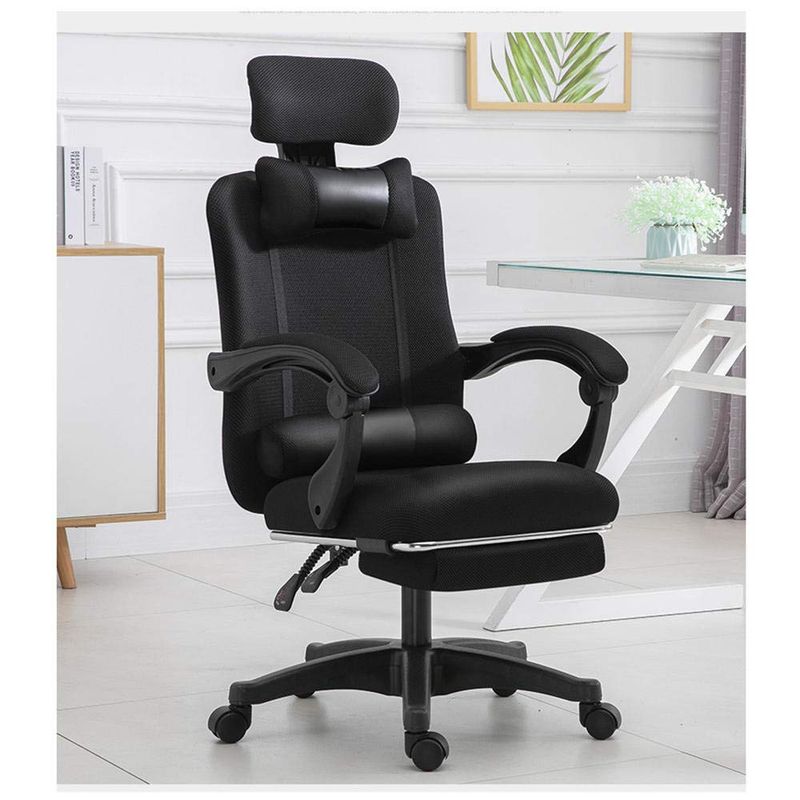 Office chair, fabric, sliderail armrests, black