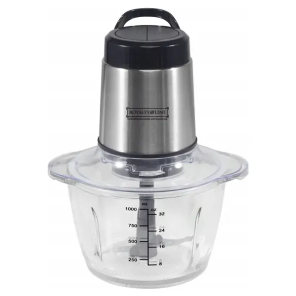 1.2Ltr, 300W, Chopper, Grinder, Shredder and Strainer, Silver, ROYALTYLINE