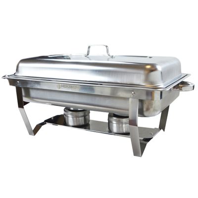 3PCS, stainless steel, chafing dish, 1/3rd food pan, Herzberg HG-8022-3