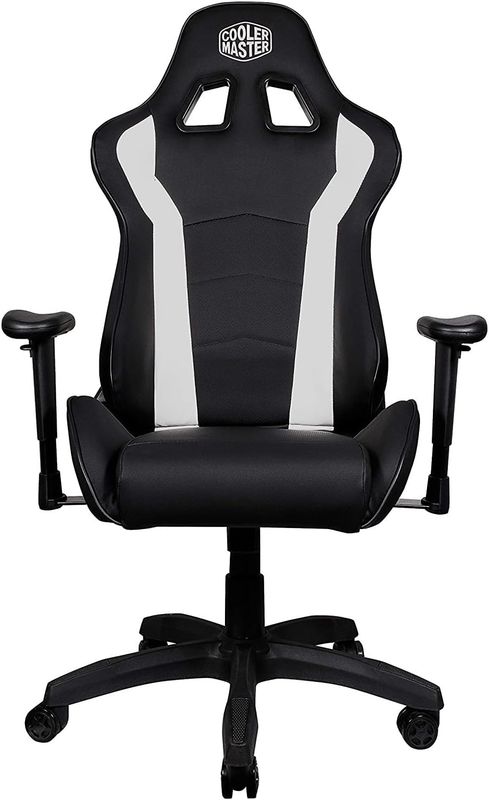 Gaming chair, fabric, black-white, Coolermaster Caliber R1