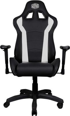 Gaming chair, fabric, black-white, Coolermaster Caliber R1