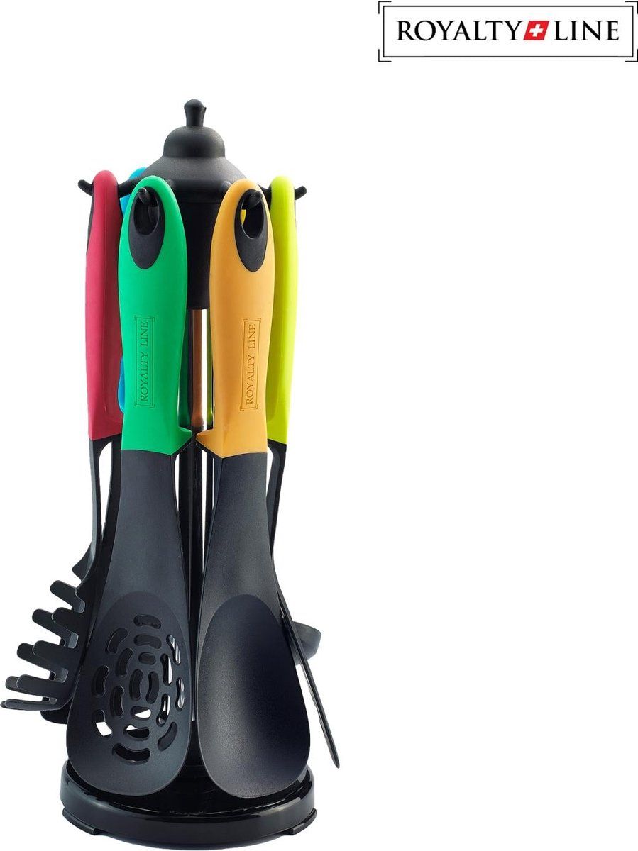 6pcs, kitchen utensils, stand-set, multicolor, Royalty Line