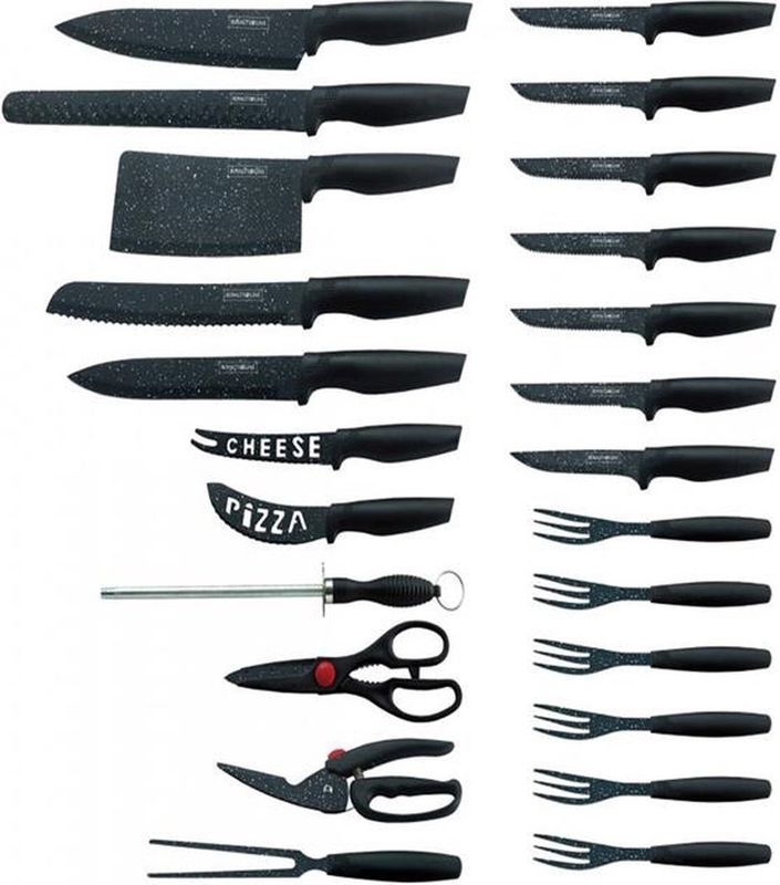 24pcs, kitchen knife set, carrying case, Royalty Line MB24B