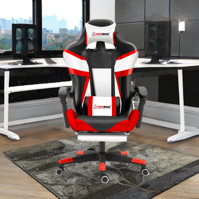 Tri-color, gaming, office chair, red, Herzberg HG-8082