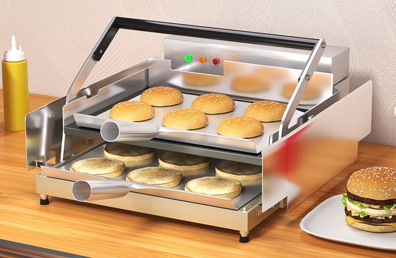 220V/ 0.8KW, Burger Bun Grill