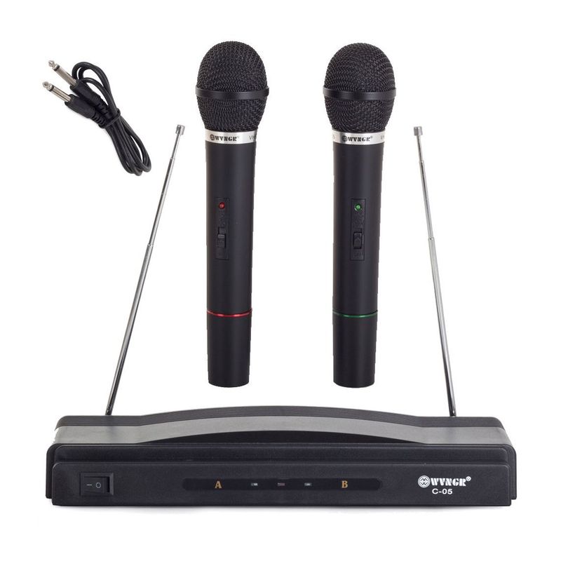 VHF-FM, 109-120 MHz, wireless microphone kit