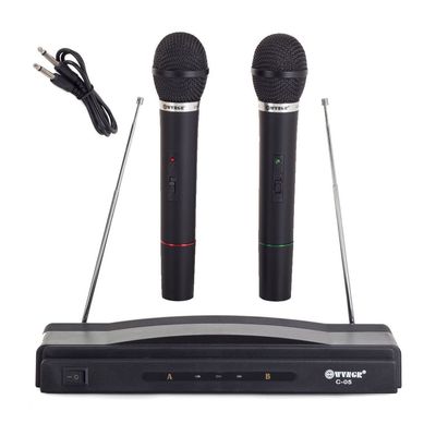 VHF-FM, 109-120 MHz, wireless microphone kit