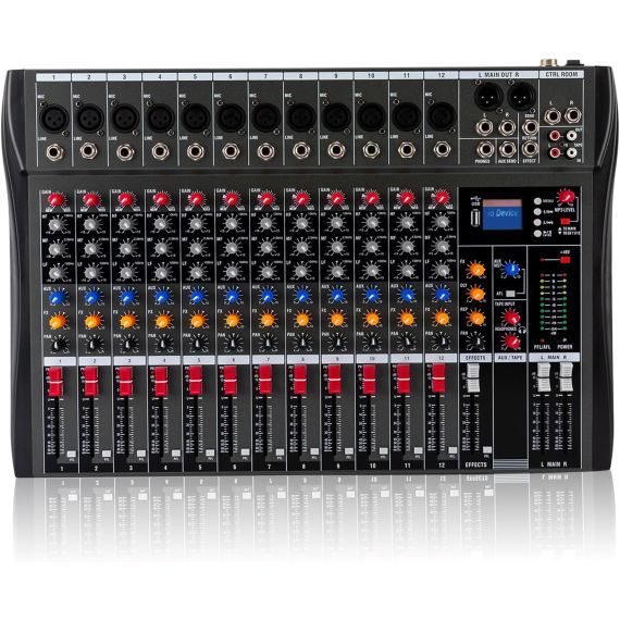 12-channel, Professional Mixer,  with DSP effects and Bluetooth/USB