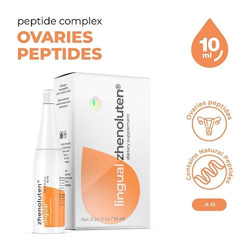 Zhenoluten lingual for the female reproductive system