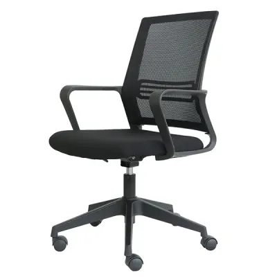 Office Chair, Mesh Back, Lumbar Support, Tilting, Black