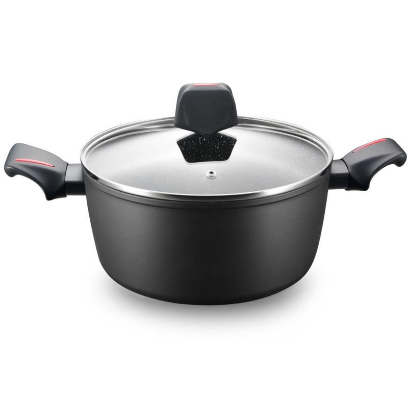 Royalty Line RL-FTN28: 28cm Die-Cast Greblon Marble Coated Casserole - 6L