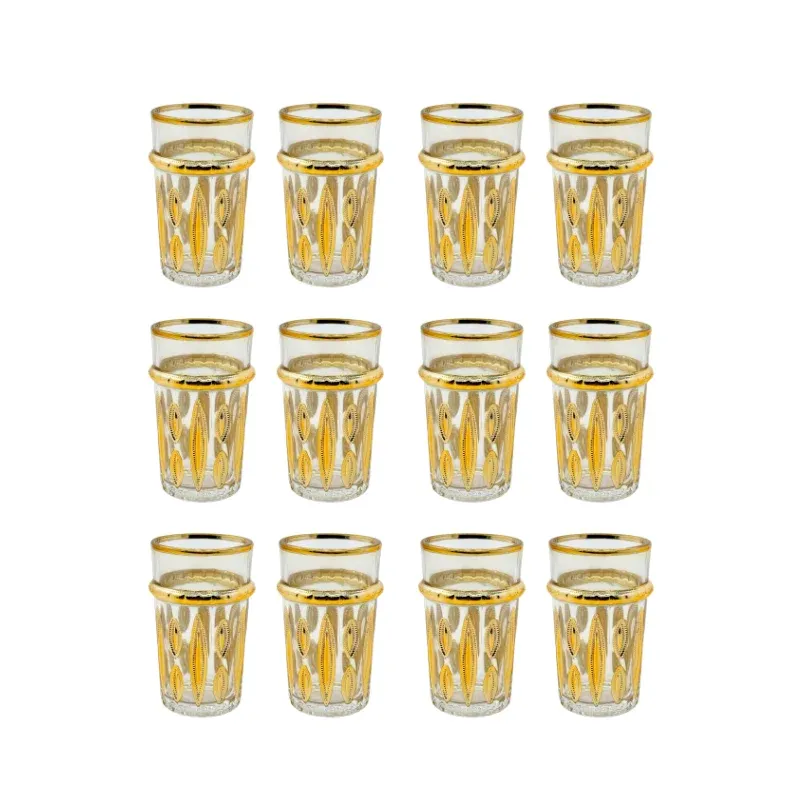 Eisenbach EB-GLS12G: 12 Pieces Tea Glasses with Gold Accent