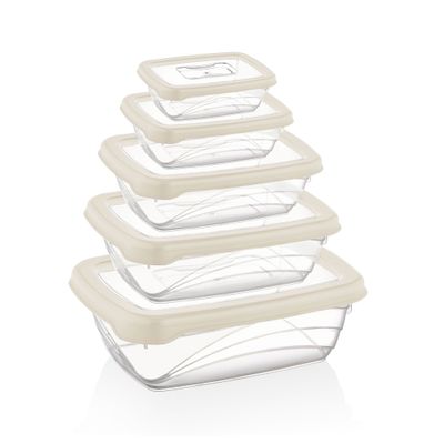 Herzberg 5 Pieces Bio Saver Box Set Ivory