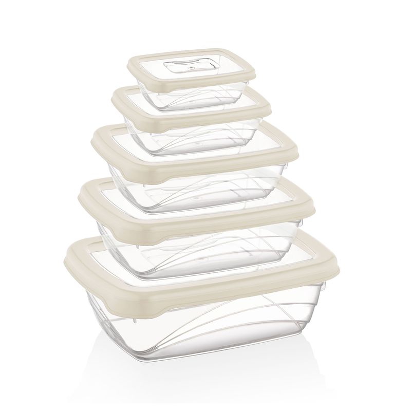 Herzberg 5 Pieces Bio Saver Box Set Ivory