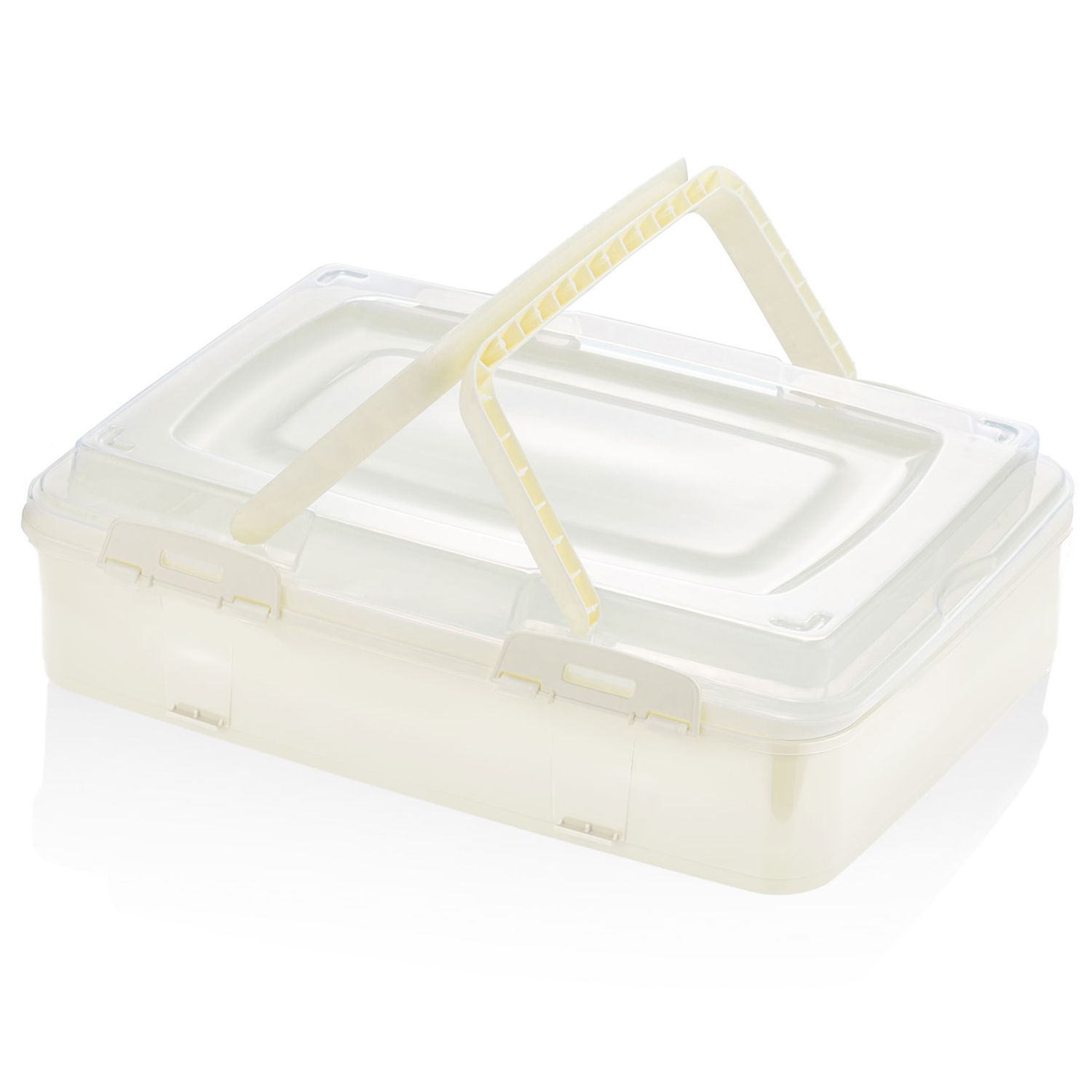Herzberg HG-L719: Single-Tier Takeaway Pastry Carrying Box Ivory