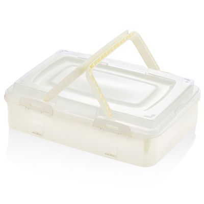 Herzberg HG-L719: Single-Tier Takeaway Pastry Carrying Box Ivory