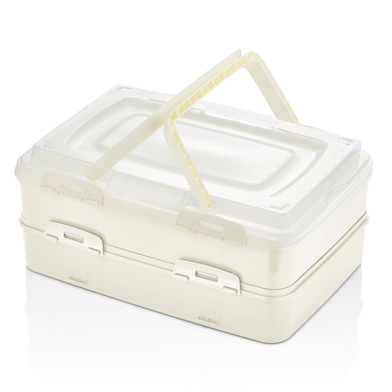 Herzberg Duplex Takeaway Pastry Carrying Box Ivory