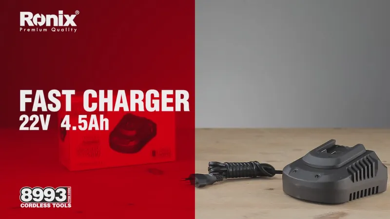 22V, 4A, fast charger, RONIX 8993