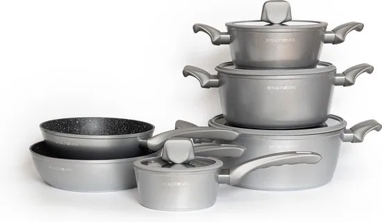 10 pcs, cookware set, silver, Royalty Line T010