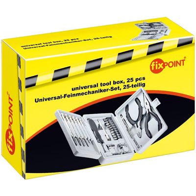 Universal Kit of Precision Tools, Screwdrivers and Pliers – 25 Pieces (Brand: Fixpoint)