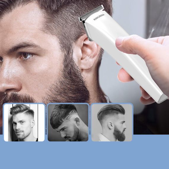 Hair clipper, rechargeable, cordless, KSC-1503, white