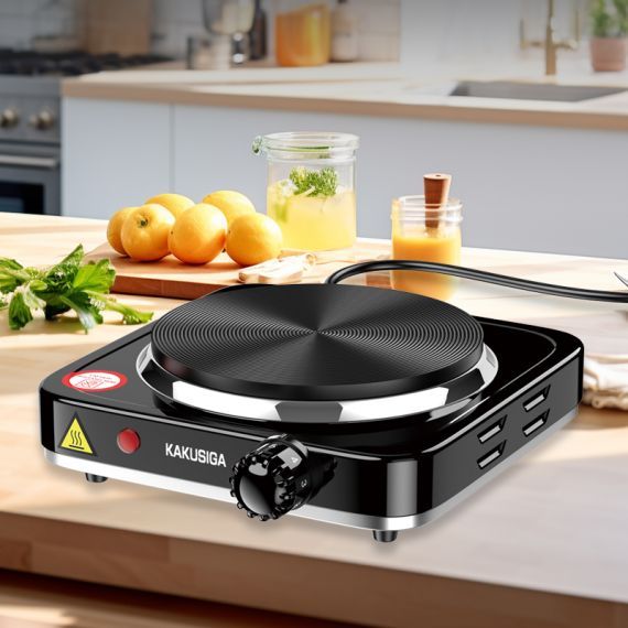 Electric hot plate, single burner, 1000W, black, KSC-1567