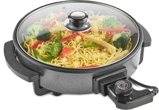 1500W Electric Party Pan – Non-Stick, Black | ROYALTYLINE RL-PP18214W