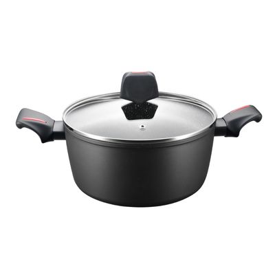 Royalty Line RL-FTN24: 24cm Die-Cast Greblon Marble Coated Casserole - 4.5L