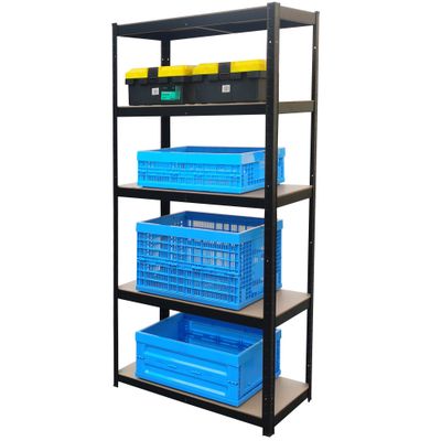 Herzberg HG-8027BLK: Black Coated Storage Shelf