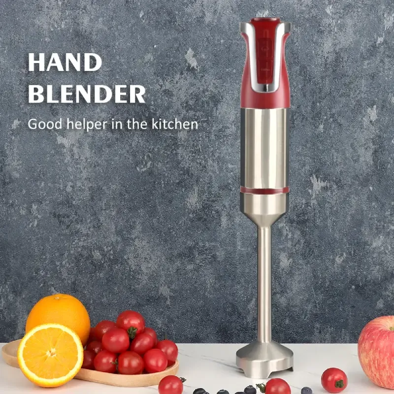 Royalty Line RL ESTM800RED: Powerful Red Stick Immersion Blender for Smoothies and Soups