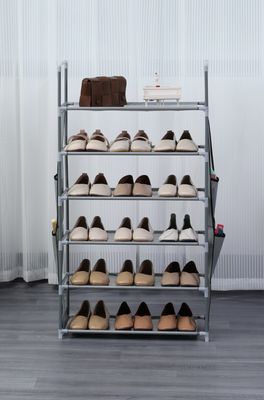 Herzberg HG-03602: 6 Layer Storage Shoe Rack (47x100cm) - Grey