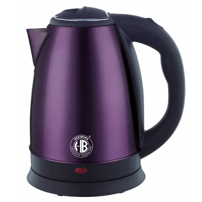 Herzberg HG-5011PUR: 1.8L 1500W Stainless Steel ElectricKettle - Purple