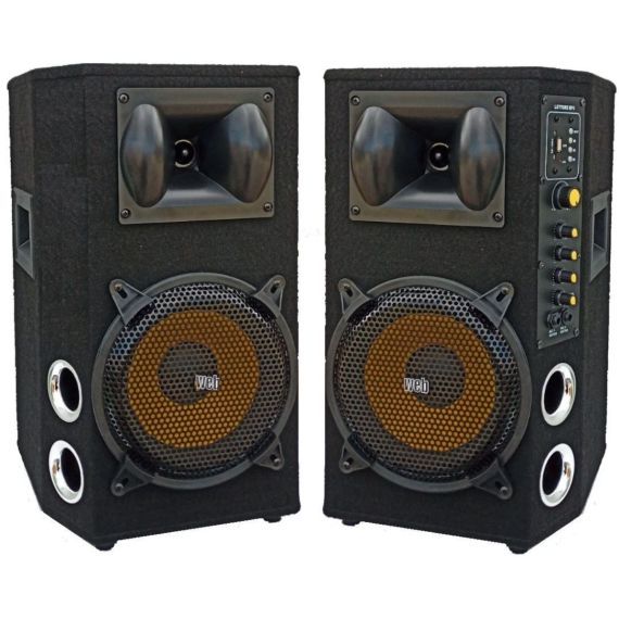 8&quot; 200W Bluetooth USB SD Speaker Pair – Professional Audio