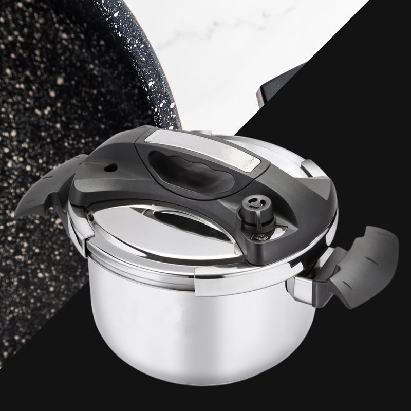 Royalty Line RL-26PS8LM: 26cm Marble Coated Pressure Cooker - 8L