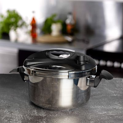Royalty Line RL-24PS4LM: 24CM S/S Marble Coated Pressure Cooker - 4L
