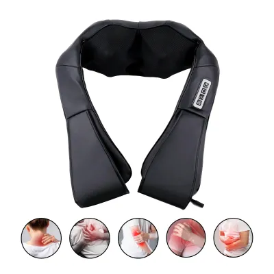 Herzberg HG-MSG20: Shiatsu Neck and Shoulder Massager Black