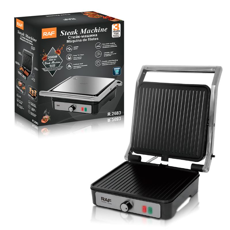 2000W, Steak Grilling Machine, Electric Sandwich Maker, Toaster Panini, Electric Grill