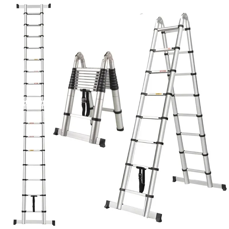 Herzberg HG-5560 Retracting Aluminium Telescopic Ladder 5.60m