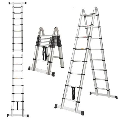 Herzberg HG-5560 Retracting Aluminium Telescopic Ladder 5.60m