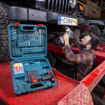 18V, cordless drill, driver set, 53 pcs, RONIX RS-8019 18V, cordless drill, driver set, 53 pcs, RONIX RS-8019