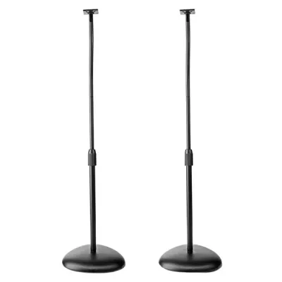 NEDIS SPMT2750BK Floor-Standing Speaker Bracket, Fixed, Max 4.5kg, Height Adjustable, Black