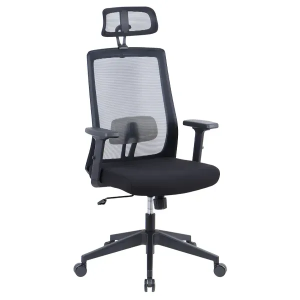 Office Chair, Fabric, Adjustable Armrests, Black Office Chair, Fabric, Adjustable Armrests, Black