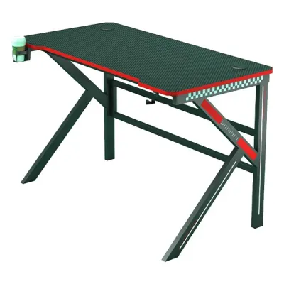 Gaming desk, carbon fiber, black-red, CIS D2105-100