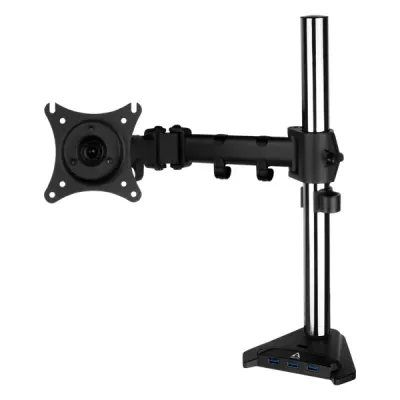 ARCTIC Z1 Pro Gen3 Desk-Mount 22″ to 38″ Monitor Bracket, 1*Monitor, Max 15Kg, 2*Arms, Height Adjustable, 4-Port USB, Black