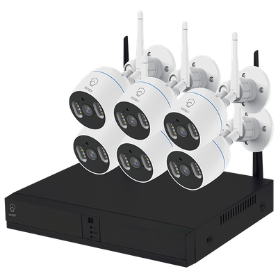 Wireless, 6 cameras, 3MP, security camera system, NVR, 1TB hard disk included, WiBy