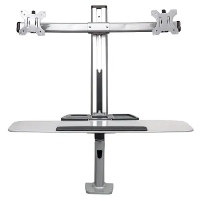Desk-Mount 13″ to 27″ Monitor Bracket, Silver, MANHATTAN 461443