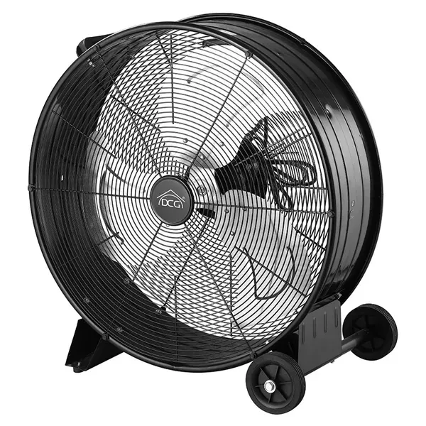 240W, floor fan, industrial high velocity, metal blades, black