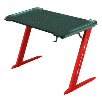 120cm, gaming desk, Black/Red, RGB led lighting,  CIS 120