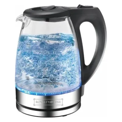 1.7Ltr, 2200W, glass jug, electric kettle, LED, Royalty Line