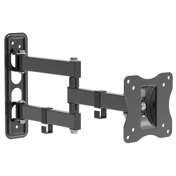 UNITRONIC UWM-1023/3 Wall-Mount 10” to 23” TV Bracket, Tilting, Swiveling, Max 15Kg, 2*Arms, Extending, Max Ext 380mm, Black
